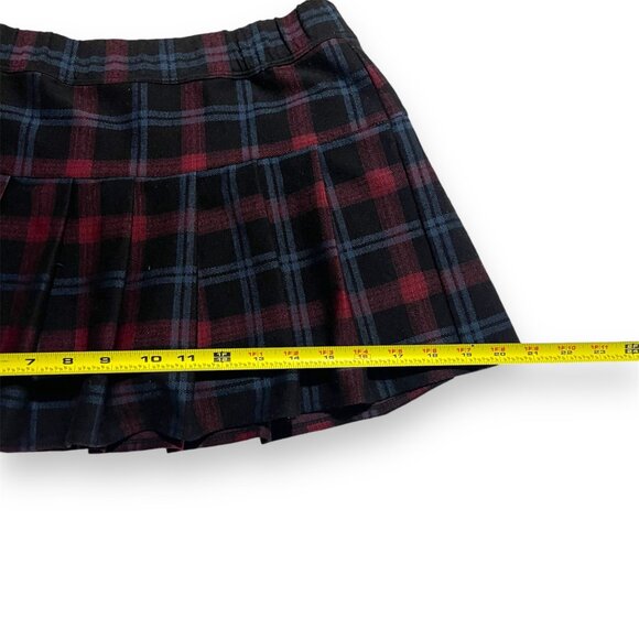 Abercrombie Kids Girls Plaid Pleated Skirt 11/12 Red & Black Cotton Blend - Picture 10 of 10
